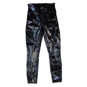 SPANX Faux Leather Leggings Medium High Waist Patent Look Slimming